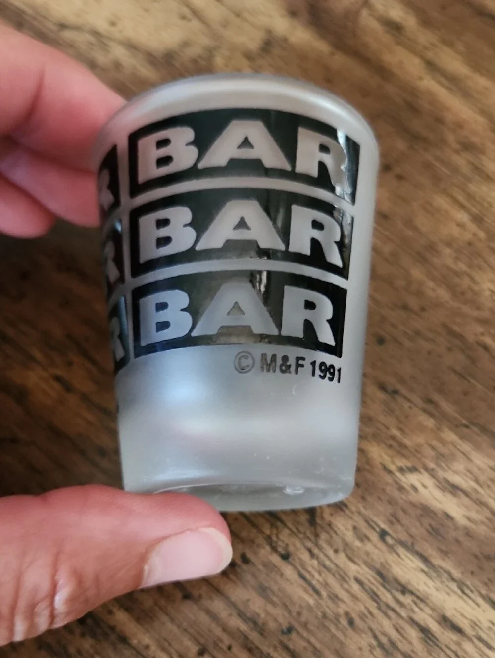 Laughlin Black & White Bar Shot Glass